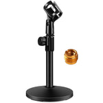 InnoGear Desktop Microphone Stand, Upgraded Adjustable Table Mic Stand with Mic Clip and 5/8" Male to 3/8" Female Screw for Blue Yeti Snowball Spark & Other Microphone