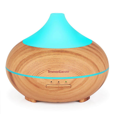 Add InnoGear's Essential Oil Diffuser with multi-color light to