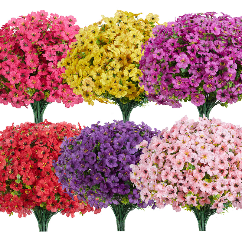 InnoGear Artificial Flowers for Outdoors, Fake Plants Greenery Faux Da