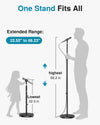 InnoGear Telescopic Mic Stand, Height Adjustable from 22" to 68" Microphone Stand Floor Weighted Base Boom Mic Arm Stand for Blue Yeti HyperX QuadCast SoloCast Shure SM58 Samson Q2U Fifine K669B