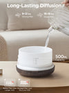 InnoGear Aromatherapy Diffuser & 10 Essential Oils Set, 500ml Essential Oil Diffuser with Remote Control Ultrasonic Cool Mist Scent Humidifier Vaporizer Auto-Off Timer for Room Office Home, Brown
