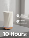 InnoGear 150ml Ceramic Oil Diffuser, Handcrafted Stone Essential Oil Diffuser Aromatherapy Diffusers Ultrasonic Cool Mist Humidifier Vaporizor with 2 Mist Modes for Room Home, White Twist Ceramic