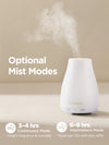 InnoGear Essential Oil Diffuser, Ultrasonic Diffusers for Home Aromatherapy Humidifier for Bedroom Room 7 Colors LED 2 Mist Mode Auto Off, Basic White