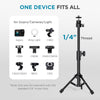 InnoGear Webcam Tripod, Extendable Webcam Stand for Desk Camera Stand Mount with Phone Holder for Logitech Webcam C922 C930e C920S C920 C615 C960 C920x BRIO 4K NexiGo N60, Right Light, GoPro with 1/4" Thread