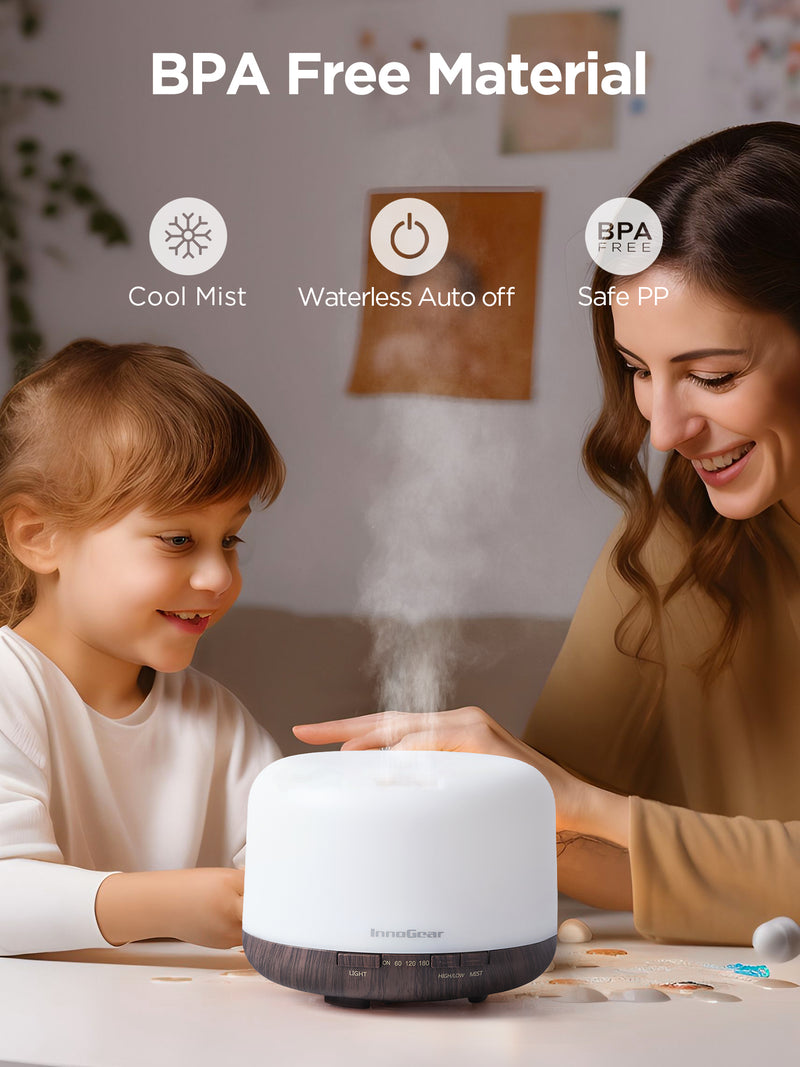 InnoGear 500ml Essential Oil Diffuser with Remote Control, Premium Ult