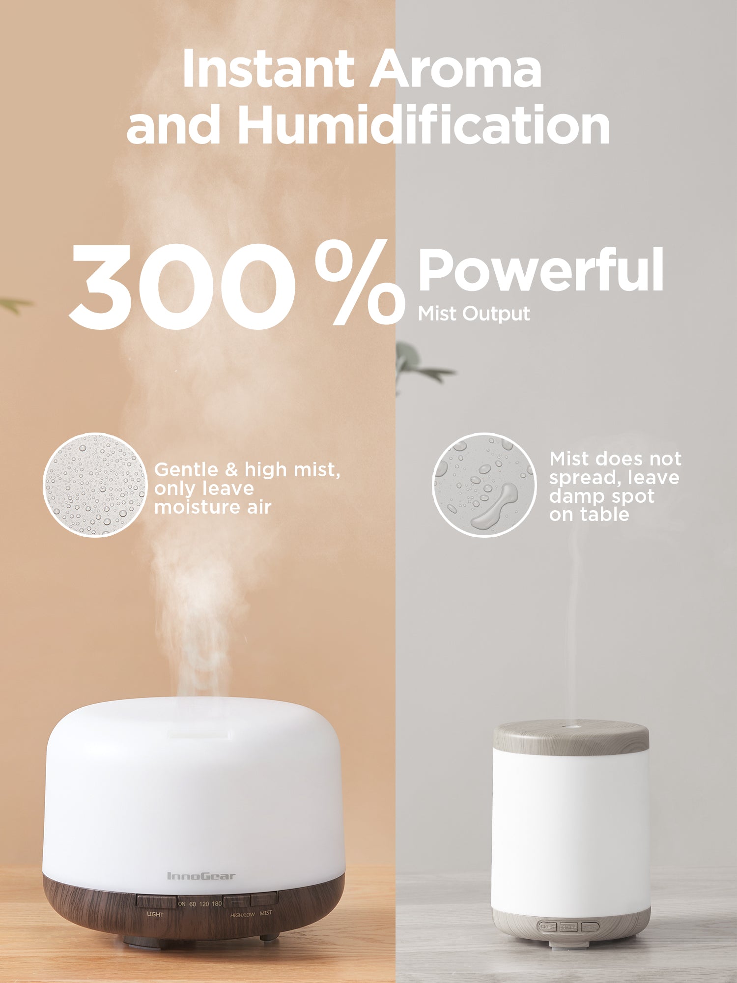 Diffusers With Remote InnoGear 500ml Essential Oil Diffuser with Remote Control, Premium Ult