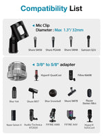 InnoGear Boom Arm Microphone Mic Stand for Blue Yeti HyperX QuadCast SoloCast Snowball Fifine Shure SM7B and other Mic