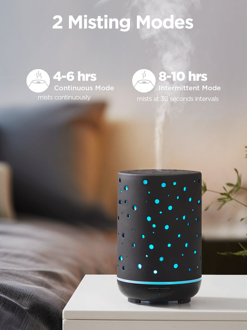 InnoGear Ceramic Diffuser 150ML Essential Oil Diffuser for Home Handcrafted Aromatherapy Diffuser Ultrasonic Cool Mist Humidifier with 2 Mist Modes