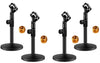 InnoGear Desktop Microphone Stand, 4 Pack Upgraded Adjustable Table Mic Stand with Mic Clip and 5/8" Male to 3/8" Female Screw for Blue Yeti Snowball Spark & Other Microphone