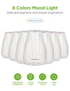 InnoGear Essential Oil Diffuser with Oils, 100ml Aromatherapy Diffuser with 6 Essential Oils Set, Aroma Cool Mist Humidifier Gift Set, Grey Wood Grain