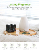 InnoGear Essential Oil Diffuser with Oils, 100ml Aromatherapy Diffuser with 6 Essential Oils Set, Aroma Cool Mist Humidifier Gift Set, White