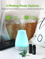 InnoGear Essential Oil Diffuser with Oils, 100ml Aromatherapy Diffuser with 6 Essential Oils Set, Aroma Cool Mist Humidifier Gift Set, White