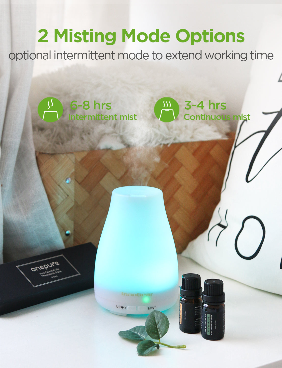 InnoGear Essential Oil Diffuser with Oils, 100ml Aromatherapy Diffuser