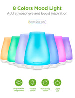 InnoGear Essential Oil Diffuser with Oils, 100ml Aromatherapy Diffuser with 6 Essential Oils Set, Aroma Cool Mist Humidifier Gift Set, White