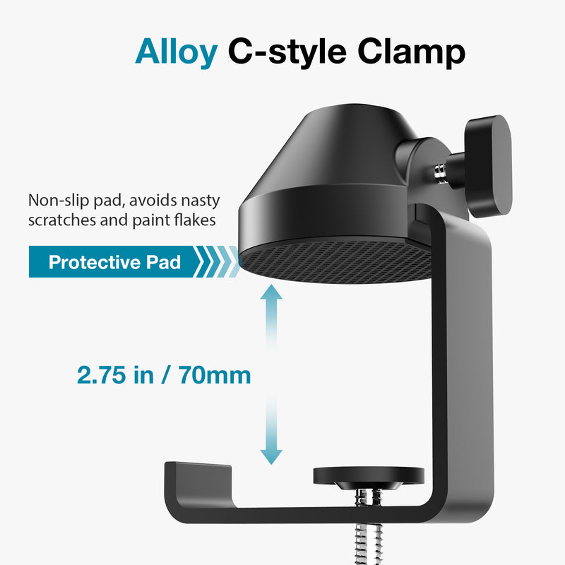 InnoGear Low Profile Mic Arm, Boom Arm Mic Stand Desk Adjustable Microphone Arm with Shock Mount Mic Clip 3/8" to 5/8" Adapter for Blue Yeti Hyper X QuadCast AT2020 Shure SM58 SM7B Fifine AM8 K669B