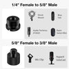 InnoGear 8 Pieces Mic Stand Adapter, 5/8 Female to 3/8 Male 3/8 Female to 5/8 Male 5/8 Female to 1/4 Male 1/4 Female to 5/8 Male Screw Thread Adapter Accessories  for Microphone Stand Boom Arm Camera Tripod