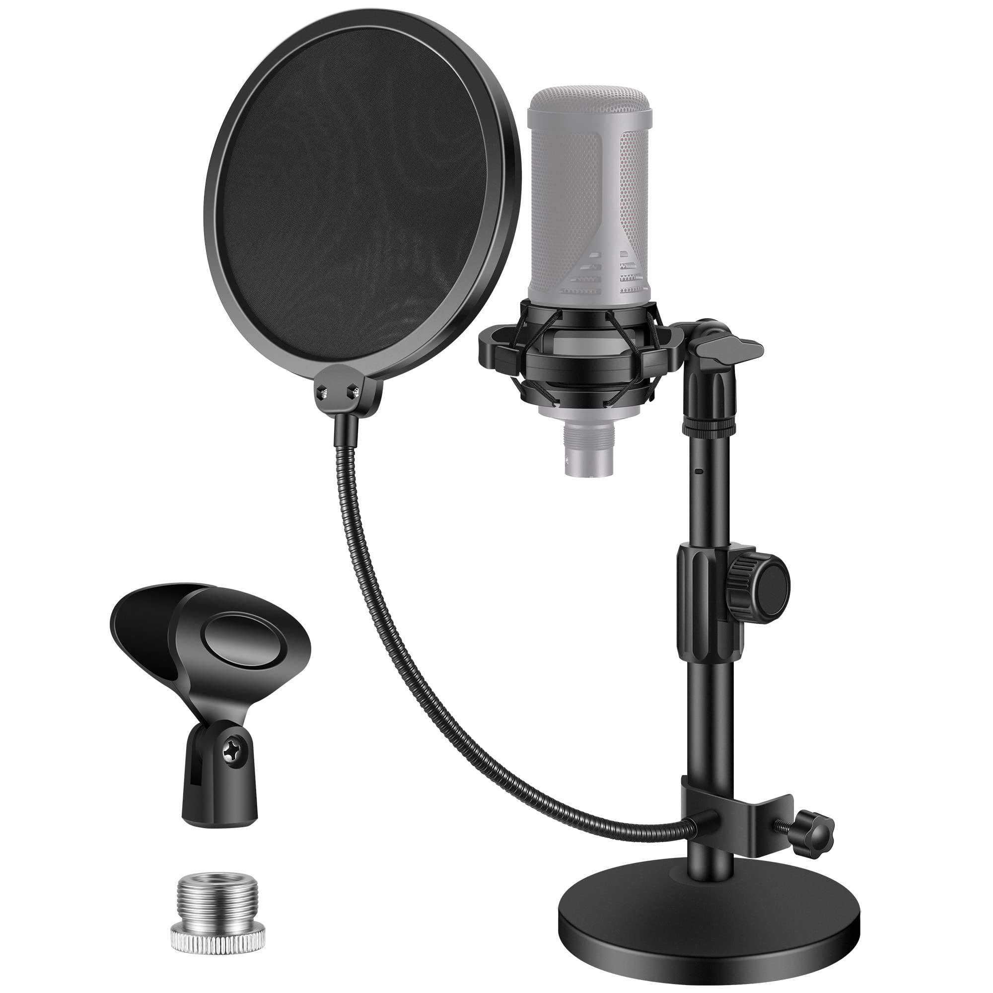 InnoGear Mic Stand Desk, Adjustable Desktop Microphone Stand Table wit