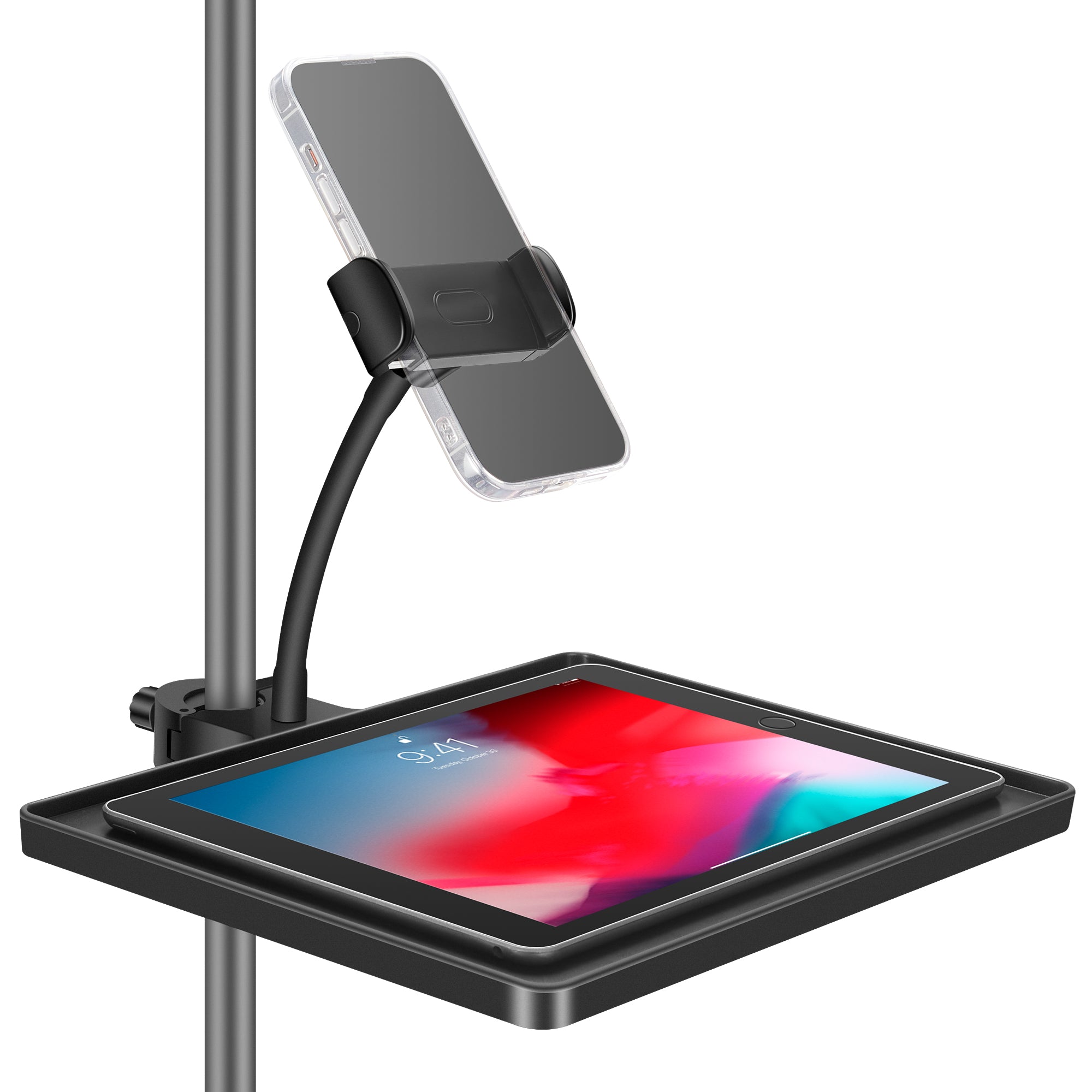 Mic Stand Phone Holder Phone Holder Microphone Stand Tray, Clamp