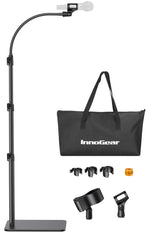 InnoGear Microphone Stand, Mic Stand Floor Universal Microphone Boom Arm with Carrying Bag Adjustable Mic Holder for Blue Yeti HyperX QuadCast SoloCast Snowball Fifine Shure SM7B and Other Mics