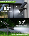 InnoGear Solar Lights for Outside, Solar Lights Outdoor Waterproof Solar Garden Yard Spot Lights Spotlight Pathway Landscape Lighting Wall Light Auto On/Off, Pack of 4 (Cool White)