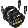 InnoGear XLR Microphone Cable 15 Feet 2 Pack Male to Female 3-Pin Balanced XLR Mic Cables Cord for Speaker Podcast Audio Mixer