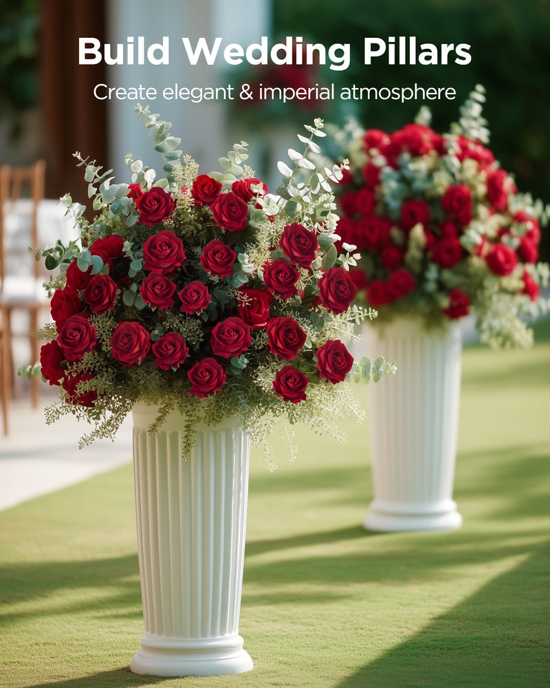 InnoGear 100 Pcs Red Roses Artificial Flowers, Fake Velvet Silk Rose B