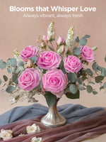 InnoGear Artificial Flowers, 100 Pcs Pink Foam Fake Roses Bulk with Stems for Decoration DIY Wedding Bouquets Centerpieces Bridal Shower Party Valentines Christmas Tree