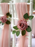 InnoGear Artificial Flowers, 50 Pcs Dusty Pink Foam Fake Roses Bulk with Stems for Decoration DIY Wedding Bouquets Centerpieces Bridal Shower Party Christmas Tree