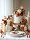 InnoGear Artificial Flowers, 50 Pcs Shades of Earth Tones Foam Fake Roses Bulk with Stems for Decoration Celebration DIY Wedding Bouquets Centerpieces Bridal Shower Party Christmas Tree