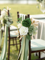 InnoGear Artificial Flowers, 50 Pcs Shades of Forest Rose Foam Fake Roses Bulk with Stems for Decoration DIY Wedding Bouquets Centerpieces Bridal Shower Party Christmas Tree