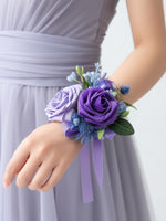 InnoGear Artificial Flowers, 50 Pcs Shades of Purple Foam Fake Roses Bulk with Stems for Decoration Celebration DIY Wedding Bouquets Centerpieces Bridal Shower Party Christmas Tree
