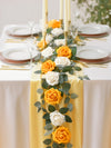InnoGear Artificial Flowers, 50 Pcs Yellow Foam Fake Roses Bulk with Stems for Decoration Celebration DIY Wedding Bouquets Centerpieces Bridal Shower Party Christmas Tree