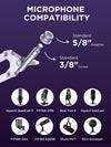InnoGear Boom Arm Microphone Mic Stand for Blue Yeti HyperX QuadCast SoloCast Snowball Fifine Shure SM7B and other Mic, Medium, White