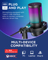 InnoGear CM38D USB Gaming Microphone Set, Noise Cancellation Condenser Mic with Boom Arm RGB Mute Headphones Jack for Streaming Podcasting Recording Vocal PC Computer YouTube Discord PS4 PS5, Black