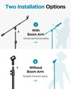 InnoGear Mic Stand, Max Height 82.28" Microphone Stand Floor Detachable Boom Mic Arm Stands with Weighted Base for Blue Yeti HyperX QuadCast Shure SM58 Samson Q2U Fifine K669B Singing Stage