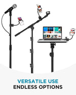 InnoGear Mic Stand Phone Holder, Flexible Phone Holder for Microphone Stand iPhone Mic Stand Holder, Music Stand Accessories Phone Mount for iPhone 16 15 14 13 12 MAX Pro Samsung Galaxy All Phones