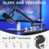 InnoGear Microphone Boom Arm, 360° Rotatable Low Profile Mic Stand with Magnetic Cable Management Desk Mount for Fifine AM8 K669B Blue Yeti HyperX QuadCast SoloCast AT2020, Black