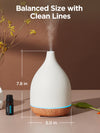 InnoGear Oil Diffuser, 300ML Ceramic Diffuser for Essential Oils Handcrafted Aromatherapy Diffuser Ultrasonic Cool Mist Humidifier with 2 Mist Modes Waterless Auto Off for Room Office, White