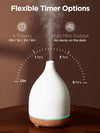 InnoGear Oil Diffuser, 300ML Ceramic Diffuser for Essential Oils Handcrafted Aromatherapy Diffuser Ultrasonic Cool Mist Humidifier with 2 Mist Modes Waterless Auto Off for Room Office, White