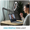 InnoGear Ring Light for Iphone, 10" Selfie Ring Light with Arm Stand Overhead Camera Mount LED Selfie Light with Phone Holder Remote Desk Light Canvas Lamp for Video Recording TikTok Live Stream