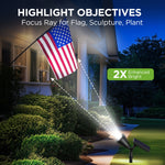 InnoGear Solar Flag Pole Light, Solar Lights Outdoor Waterproof Landscape Spotlights Outside Spot Lights for Flag Uplighting Backyard Patio Pathway Statue Palm Tree Sign, Cool White