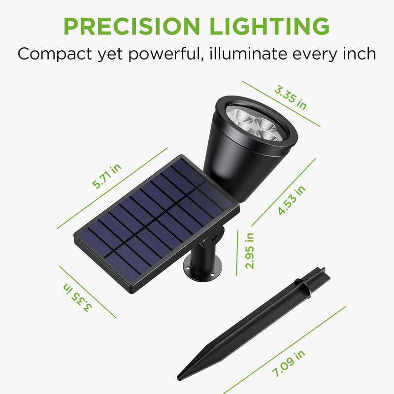 InnoGear Solar Flag Pole Light, Solar Lights Outdoor Waterproof Landscape Spotlights Outside Spot Lights for Flag Uplighting Backyard Patio Pathway Statue Palm Tree Sign, Cool White