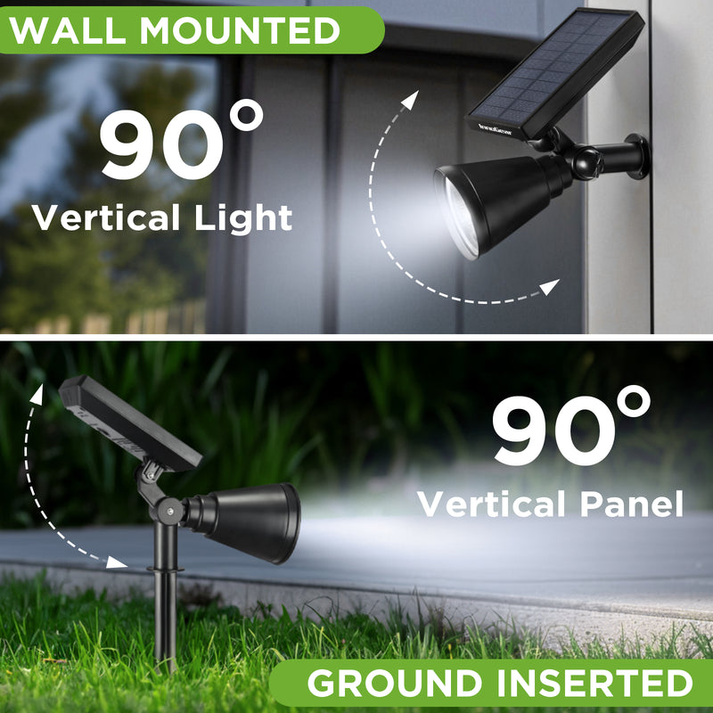 InnoGear Solar Flag Pole Light, Solar Lights Outdoor Waterproof Landscape Spotlights Outside Spot Lights for Flag Uplighting Backyard Patio Pathway Statue Palm Tree Sign, Cool White