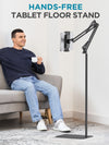 InnoGear Tablet Floor Stand, Overhead Bed Phone Stand Adjustable Holder Universal Floor Stand Compatible with iPhone iPad Pro Air Mini, Samsung Tab, Kindle, E-Readers, Medium