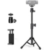 InnoGear Webcam Tripod, Extendable Webcam Stand for Desk Camera Stand Mount with Phone Holder for Logitech Webcam C922 C930e C920S C920 C615 C960 C920x BRIO 4K NexiGo N60, Right Light, GoPro with 1/4" Thread