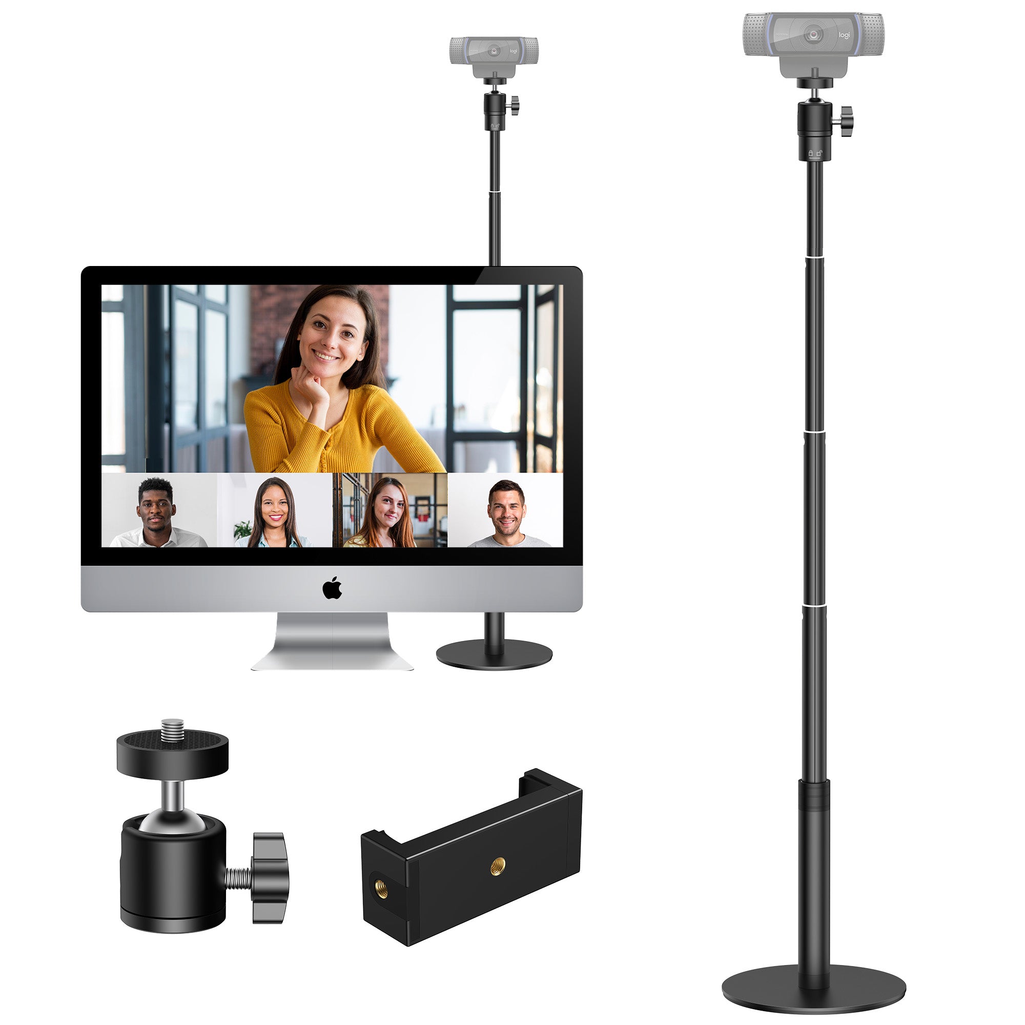 InnoGear Webcam Stand, Telescopic Webcam Mount Vlogging Stick with Pho