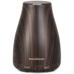 InnoGear Essential Oil Diffuser, Upgraded Diffusers for Essential Oils Aromatherapy Diffuser Cool Mist Humidifier with 7 Colors Lights 2 Mist Mode Waterless Auto Off for Home Office Room, 100ml, Brown