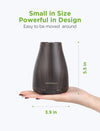 InnoGear Essential Oil Diffuser, Upgraded Diffusers for Essential Oils Aromatherapy Diffuser Cool Mist Humidifier with 7 Colors Lights 2 Mist Mode Waterless Auto Off for Home Office Room, 100ml, Brown