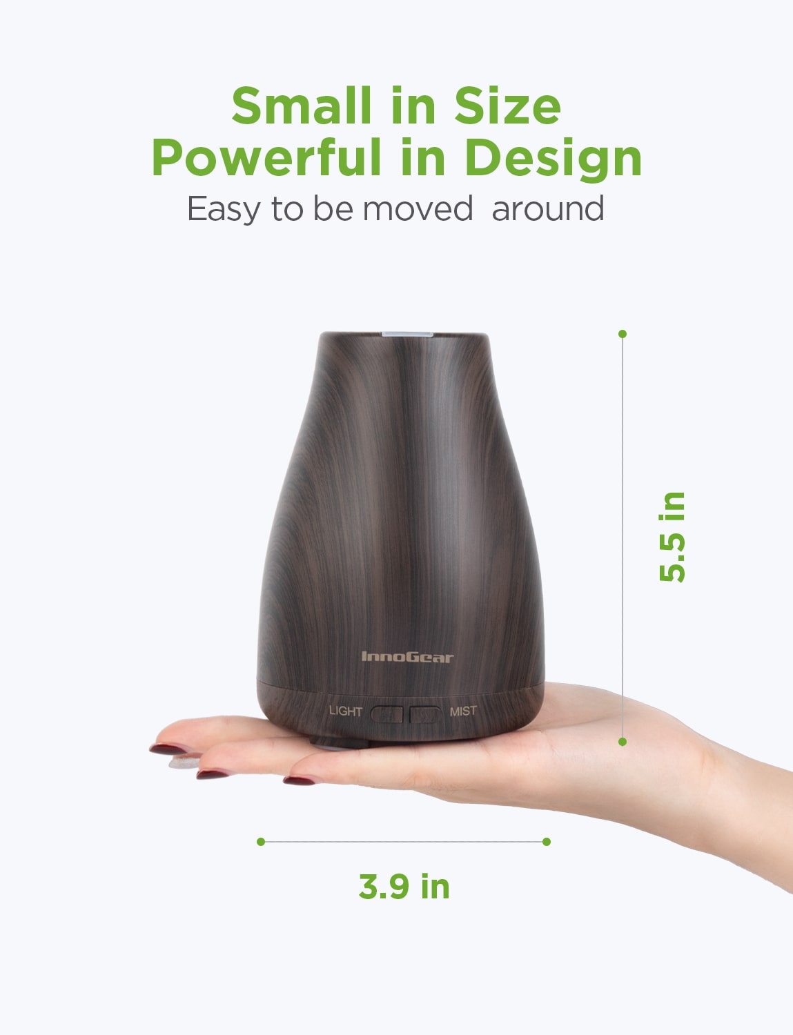 InnoGear 100ml Wood Grain Diffuser, Dark