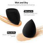 InnoGear Makeup Sponge Blender Set, Black Latex-Free Beauty Sponge Makeup Foundation, Flawless for Powder, Cream or Liquid Application, Soft Multi-Purpose Cosmetic Applicator Puff (10 Pcs)